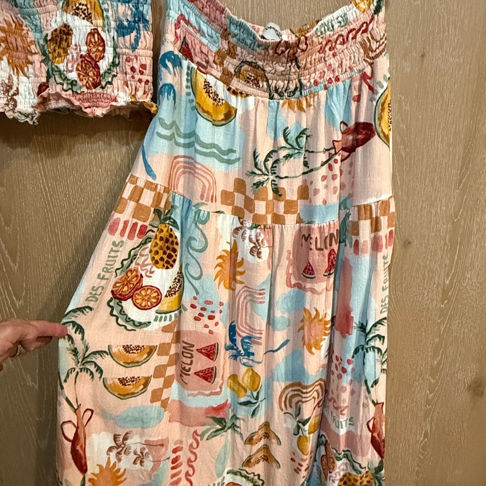 Anthropologie x Paper Heart Colorful Tropical Print Two-Piece Set - Picture 2 of 9